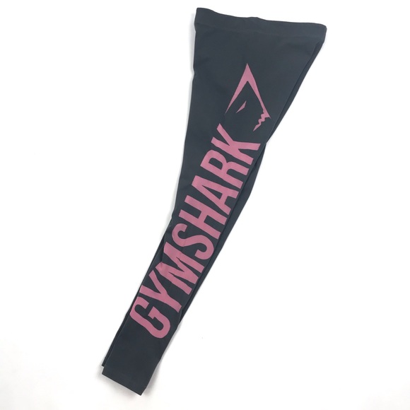 Gymshark Pants - Gymshark Leggings Gray Dry Cotton Spell-out RARE S